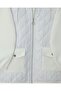 Hooded Scuba Sweat with Quilted Detail on the Front and Pockets - White - 4
