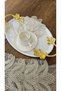 Set of 6 Coffee Side Stylish Presentation Napkins with Tulle Guipure - 3