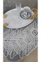Set of 6 Coffee Side Stylish Presentation Napkins with Tulle Guipure