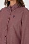 Women's Burgundy Long Sleeve Basic Shirt 50316711-VR014 - 7