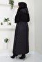 Drawstring Waist Detailed Coat Tsd250240 Black - 6