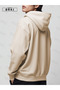 Scary Wolf Printed Oversized Beige Hooded Sweatshirt Black Pants Jogger – Comfortable and Stylish Hoodie - 3