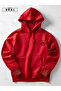 Scary Wolf Printed Oversized Red Hooded Sweatshirt Black Pants – Comfortable and Stylish Hoodie - 4