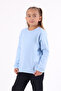 Boy's Sweatshirt Crew Neck 3Yarns Ş Fleece-Lined Basic Girl's Sweatshirt 5-14 Years Old Blue - 7