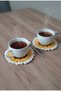 Hand Knitted Flower Coaster Motif (6 Pieces) - 2