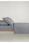 Line %100 Cotton Ranforce Akay Navy Blue Yarn Dyed Duvet Cover Set Double Size - 200X220 cm - 4