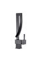 Matte Black Waterfall 360 Degree Swivel Square Basin Bathroom Sink Faucet - 2