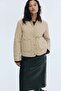 Quilted corduroy-collar jacket - 2