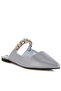 Women Diamante Strap Glitter Mules in Lilac Silver