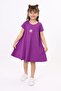 Girls' Printed Oversized Crew Neck Short Sleeve Dress