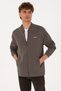 Men's Comfort Fit Zippered Mink Knitted Cardigan 50315612-Vr052 - 3