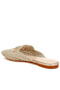 Women Metallic Woven Diamante Mules in Beige - 3