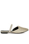 Women Glitter Faux Leather Flat Mules in Gold - 2