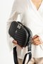 Women's Black Bag Medium Size 4 Compartments Stylish Crossbody Hand and Shoulder Bag - 4