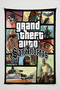 Gta Printed Wall Covering – Gamer-Themed, High-Quality Fabric, Tapestry Wall Carpet - 2