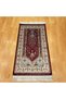 70X120 cm Silk Prayer Rug with Mihrap Tree of Life Pattern, Burgundy - 2