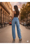 Women's Denim Palazzo Pants - 5