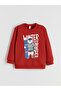 Two Mt Shop Quality Lcw Kids Red 3 Thread Raster Printed Standard & Regular Boys' Sweats - 3