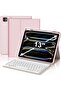iPad Pro 13-inch M4 (2024) Case with Detachable Bluetooth Keyboard - Pink