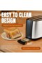 2 Slice Bread Toaster 750W - 7 Browning Levels, Reheat/Defrost/Cancel, Automatic Pop-Up - 7