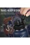 1L Blue Insulated Stainless Steel Water Bottle | Double Wall Thermos with 3 Leak-Proof Lids - 7