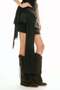 Draped satin skirt - 3