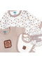 5 piece Sets include Bib, Romper, Mittens, Cap and Sleepsuit, 3-6 Months , Beige - 7