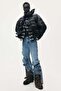 Boning-detail puffer jacket