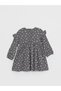 Lcw Baby Anthracite Crew Neck Long Sleeve Baby Girl Dress - 5