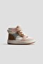 Colour-blocked hi-top trainers