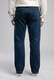 Ricky Men's High Rise Straight 100% Cotton Relaxed Fit High Waist Straight Leg Jeans Blue - 3