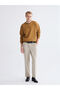 Crew Neck Printed Men's Thick Sweatshirt - 2
