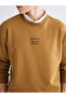 Crew Neck Printed Men's Thick Sweatshirt - 3