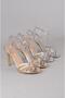 Seç 910 Stone-Detail Transparent Evening Dress Shoes Gold - 8