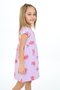 Girl's Printed Relax Fit Crew Neck Short Sleeve Dress - 2