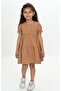 Girls' Relax Fit Crew Neck Short Sleeve Layered Dress - Buttoned - 2
