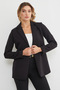 Basic Single Button Blazer Jacket - 3