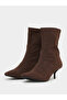 Brown Suede Look Ankle Boots - 3