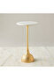 Hammered Marble Top Side Table