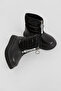 Children's Unisex Black Flexible Thermo Sole Warm Lined Zippered Snow Boots with Writing on the Front - 3