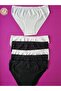 Laser Cut Women's Black and White Bikini Panties 6 Pack