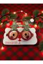 New Year's Glasses Gingerbread Detailed Plush White Glitter Glasses Without Lenses New Year's Glasses Accessory Hpy20 - 4