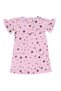 Girl's Printed Regular Fit Crew Neck Short Sleeve Ruffle Dress - a Pleated - 2