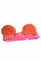 Fuchsia and Orange Color Plush Headband with Ear Detail - 2