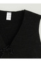 Lcw Kids Black Glitter Knitwear Girls' Vest and Pants - 5