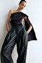 Scarf-detail satin top - 3