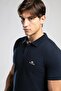 Big Twins Men's 100% Cotton Polo Neck T-Shirt Navy Blue - 3