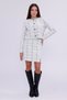 Patterned White Skirt Suit