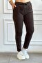 Elastic Waist Velvet Skinny Pants - 6