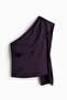 Scarf-detail satin top - 5